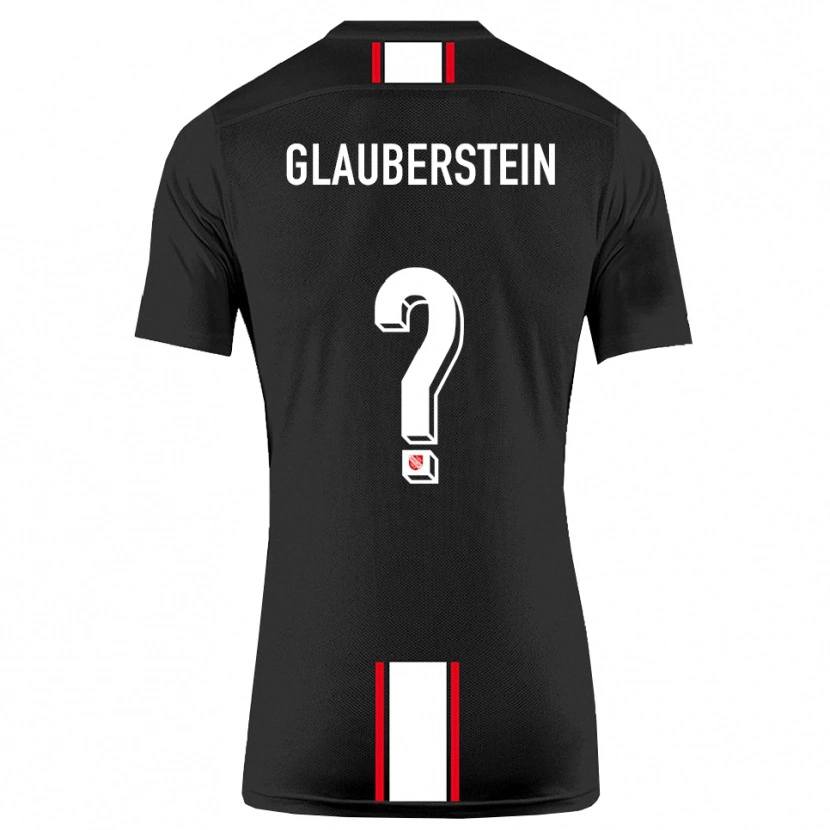 Danxen Barn Jonas Glauberstein #0 Svart Vit Bortatröja Matchtröjor 2025/26 Tröjor T-Tröja