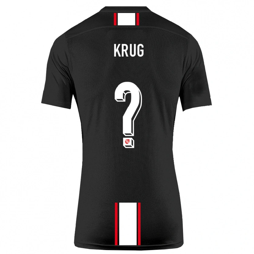 Danxen Barn Jannis Krug #0 Svart Vit Bortatröja Matchtröjor 2025/26 Tröjor T-Tröja