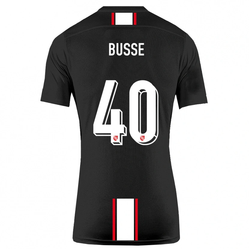 Danxen Barn Jonah Busse #40 Svart Vit Bortatröja Matchtröjor 2025/26 Tröjor T-Tröja