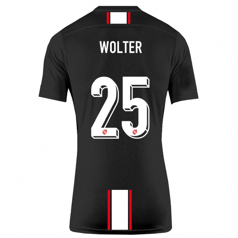 Danxen Barn Fynn Wolter #25 Svart Vit Bortatröja Matchtröjor 2025/26 Tröjor T-Tröja