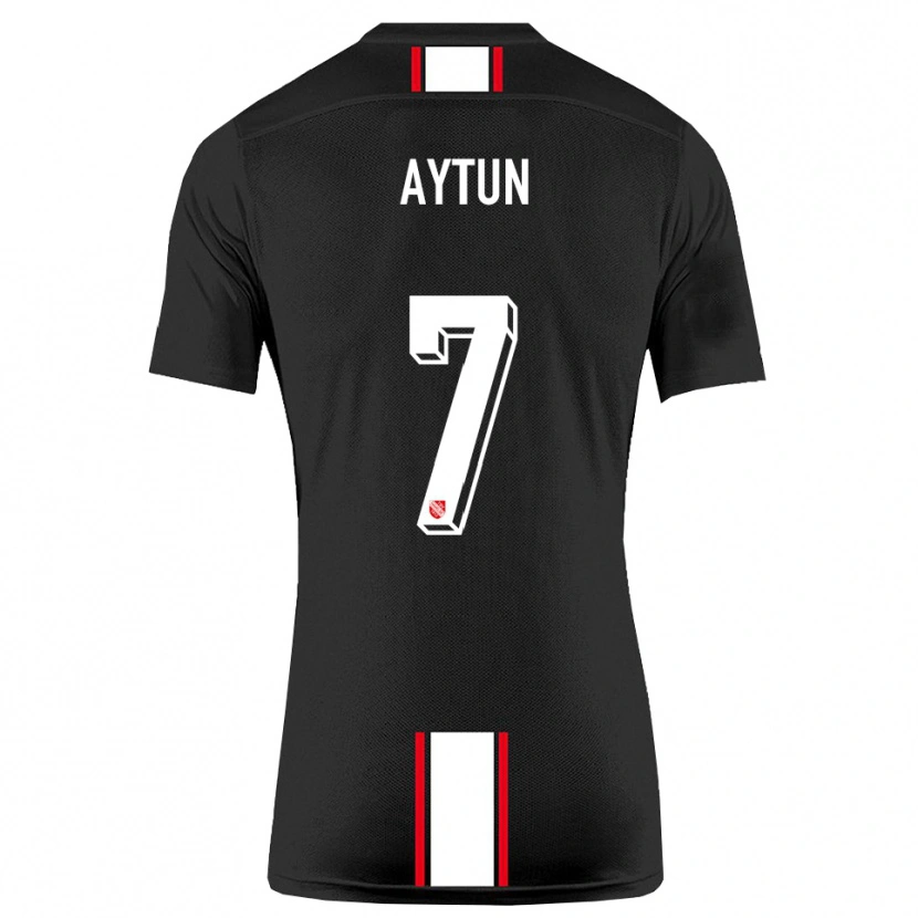 Danxen Barn Emre Aytun #7 Svart Vit Bortatröja Matchtröjor 2025/26 Tröjor T-Tröja