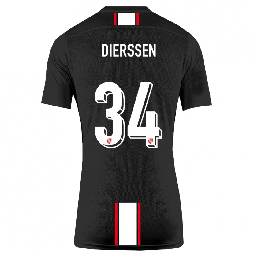 Danxen Barn Tim Dierßen #34 Svart Vit Bortatröja Matchtröjor 2025/26 Tröjor T-Tröja