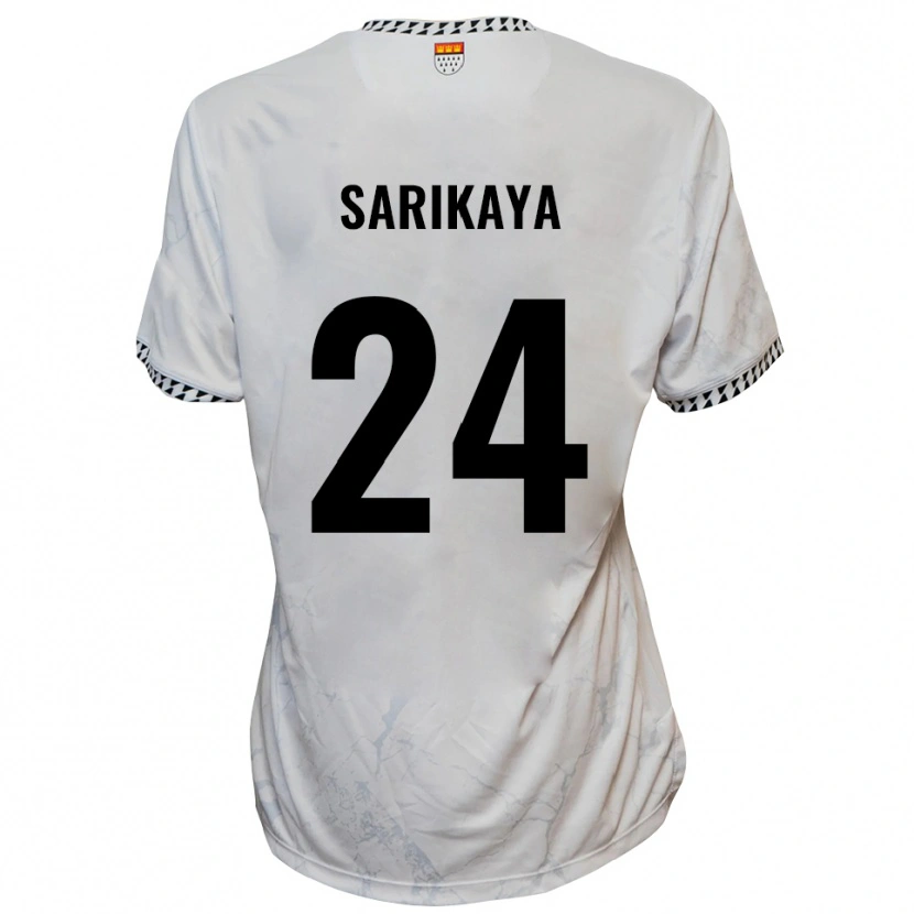 Danxen Barn Ege Sarikaya #24 Vit Svart Bortatröja Matchtröjor 2025/26 Tröjor T-Tröja