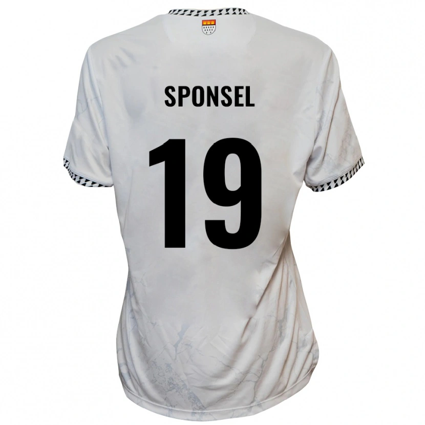 Danxen Barn Meiko Sponsel #19 Vit Svart Bortatröja Matchtröjor 2025/26 Tröjor T-Tröja