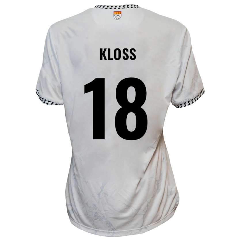 Danxen Barn Tim Kloss #18 Vit Svart Bortatröja Matchtröjor 2025/26 Tröjor T-Tröja