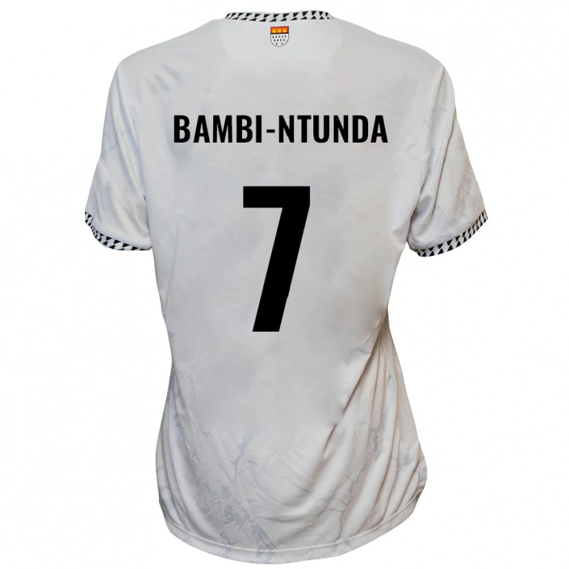 Danxen Barn Charles Bambi-Ntunda #7 Vit Svart Bortatröja Matchtröjor 2025/26 Tröjor T-Tröja