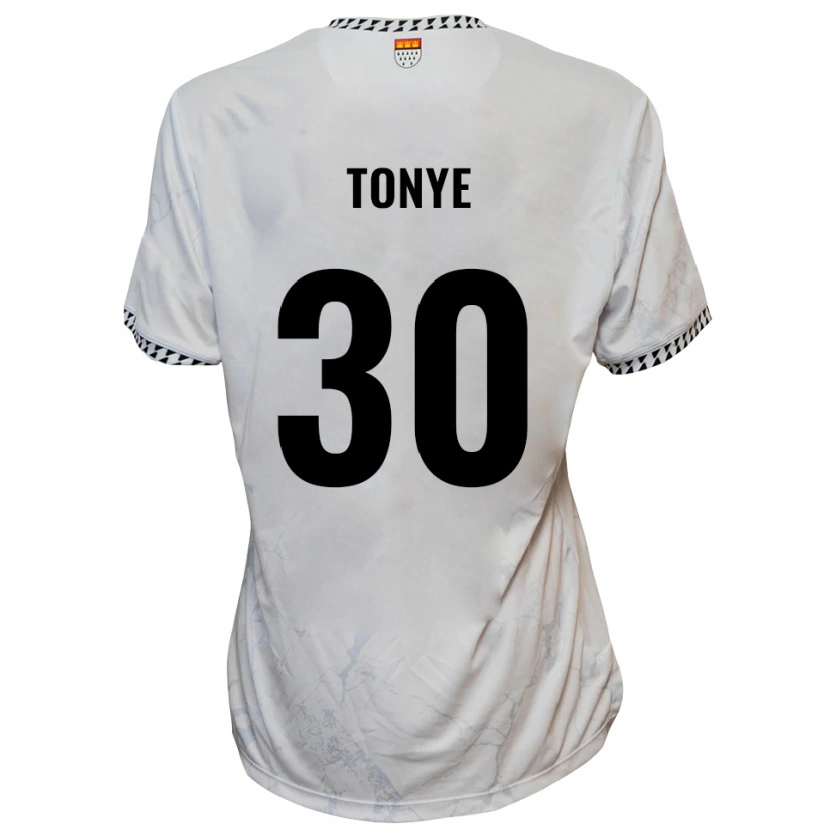 Danxen Barn Yannick Tonye #30 Vit Svart Bortatröja Matchtröjor 2025/26 Tröjor T-Tröja