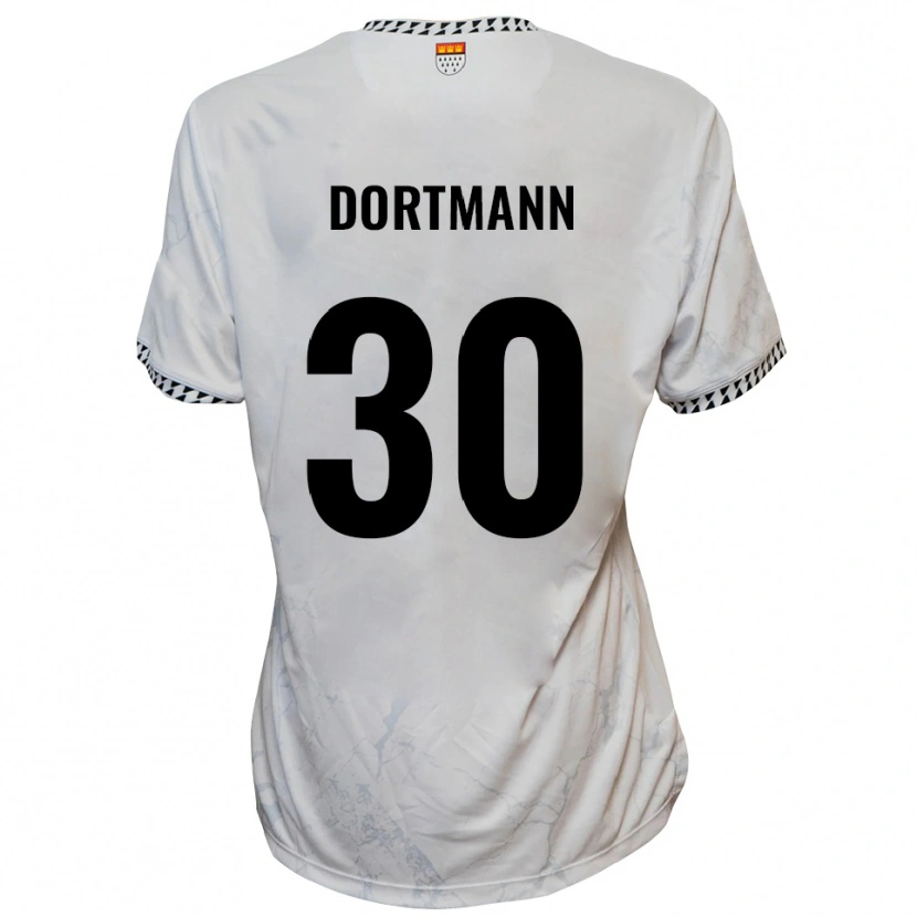 Danxen Barn Niklas Dortmann #30 Vit Svart Bortatröja Matchtröjor 2025/26 Tröjor T-Tröja