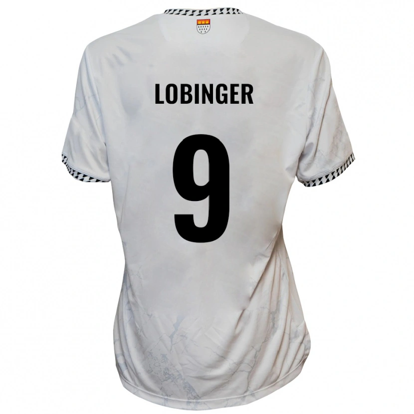 Danxen Barn Lex-Tyger Lobinger #9 Vit Svart Bortatröja Matchtröjor 2025/26 Tröjor T-Tröja