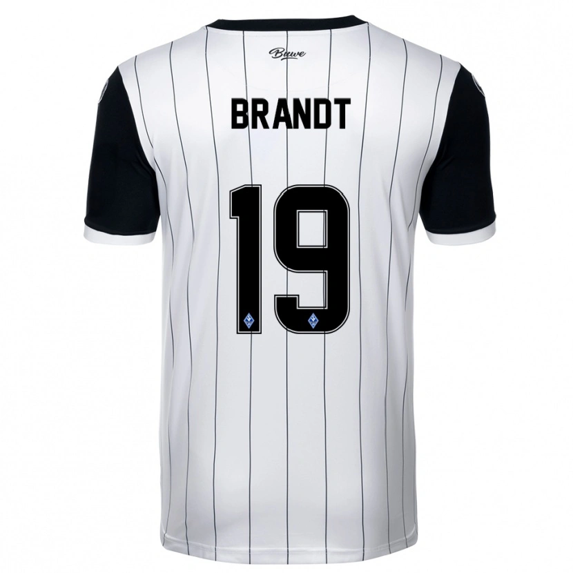 Danxen Barn Jascha Brandt #19 Vit Svart Bortatröja Matchtröjor 2025/26 Tröjor T-Tröja
