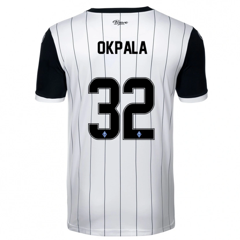 Danxen Barn Kennedy Okpala #32 Vit Svart Bortatröja Matchtröjor 2025/26 Tröjor T-Tröja