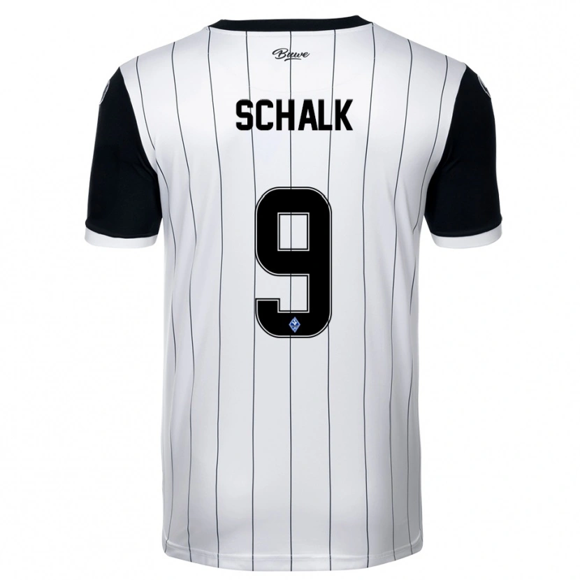 Danxen Barn Elias Schalk #9 Vit Svart Bortatröja Matchtröjor 2025/26 Tröjor T-Tröja