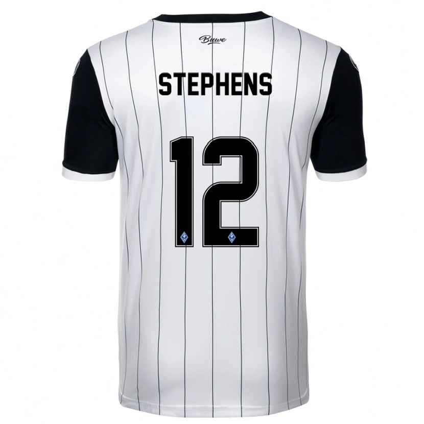Danxen Barn Kaden Stephens #12 Vit Svart Bortatröja Matchtröjor 2025/26 Tröjor T-Tröja