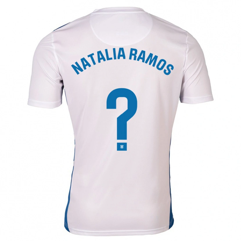 Danxen Män Natalia Ramos Álvarez #0 Vit Blå Hemmatröja Matchtröjor 2025/26 Tröjor T-Tröja
