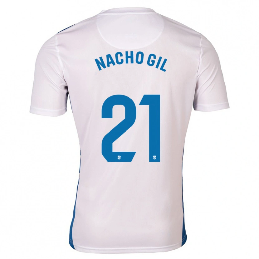 Danxen Män Nacho Gil #21 Vit Blå Hemmatröja Matchtröjor 2025/26 Tröjor T-Tröja