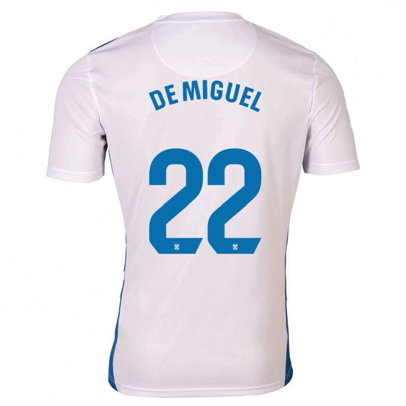 Danxen Män Jesús De Miguel #22 Vit Blå Hemmatröja Matchtröjor 2025/26 Tröjor T-Tröja
