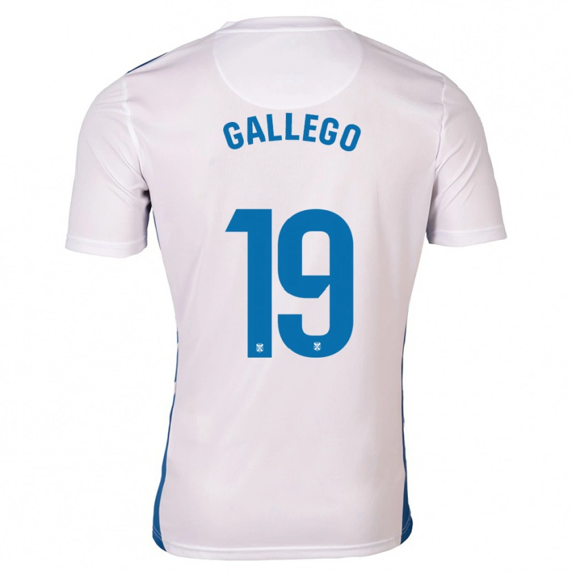 Danxen Män Enric Gallego #19 Vit Blå Hemmatröja Matchtröjor 2025/26 Tröjor T-Tröja