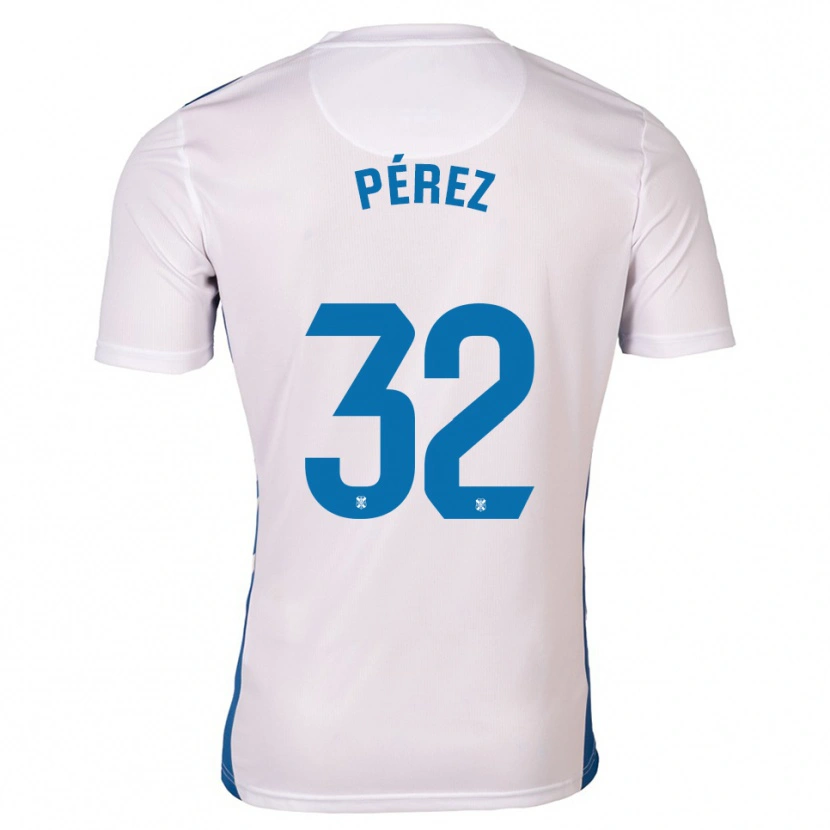 Danxen Män Joel Pérez #32 Vit Blå Hemmatröja Matchtröjor 2025/26 Tröjor T-Tröja
