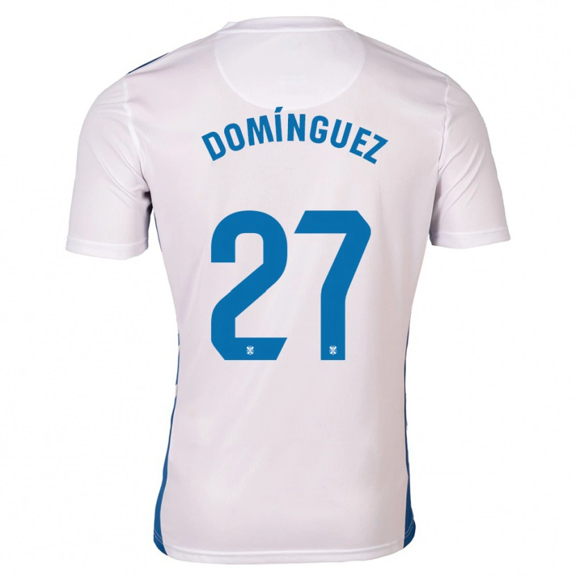 Danxen Män Carlos Domínguez #27 Vit Blå Hemmatröja Matchtröjor 2025/26 Tröjor T-Tröja