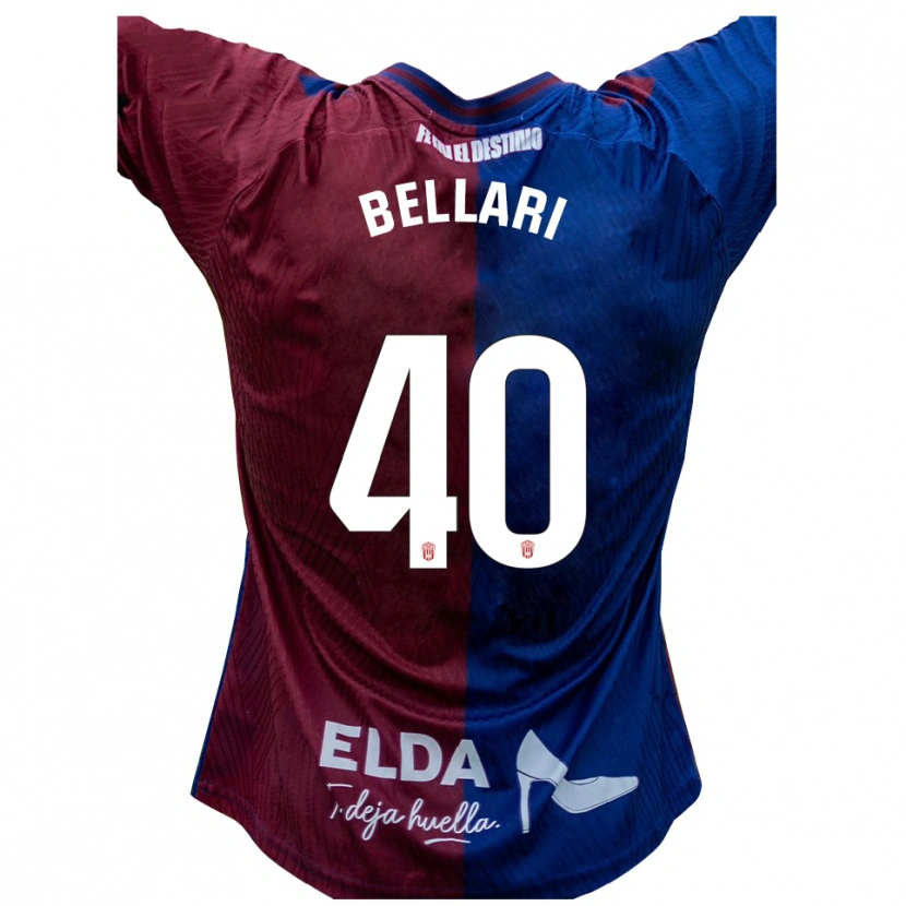 Danxen Män Hamza Bellari #40 Blå Röd Hemmatröja Matchtröjor 2025/26 Tröjor T-Tröja