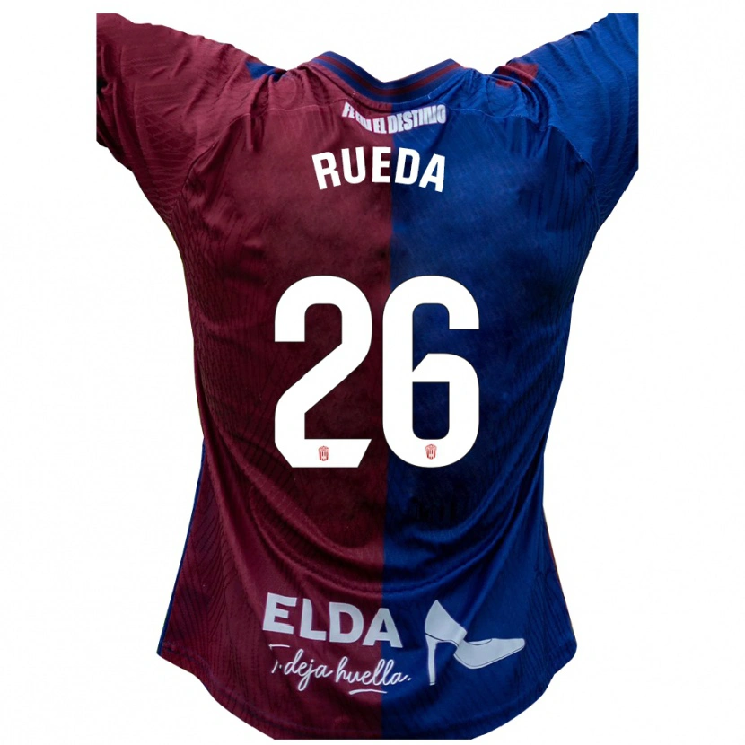 Danxen Män Carlos Rueda #26 Blå Röd Hemmatröja Matchtröjor 2025/26 Tröjor T-Tröja