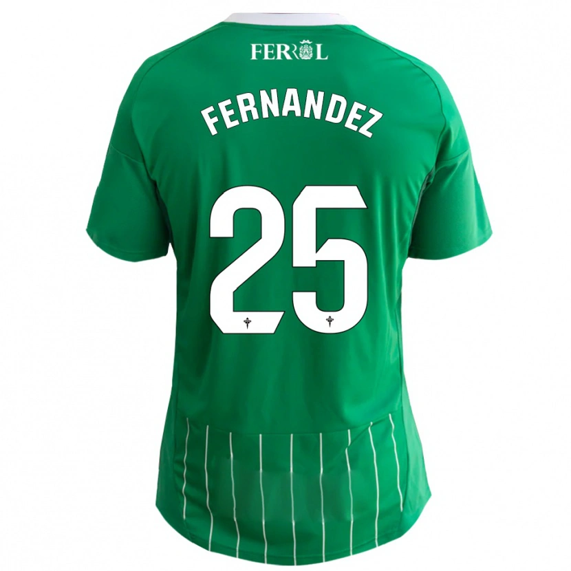 Danxen Män César Fernández #25 Grön Vit Hemmatröja Matchtröjor 2025/26 Tröjor T-Tröja