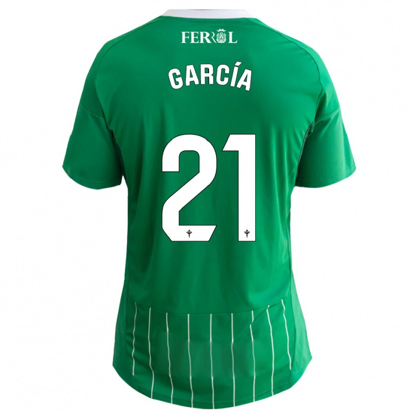 Danxen Män Azael García #21 Grön Vit Hemmatröja Matchtröjor 2025/26 Tröjor T-Tröja