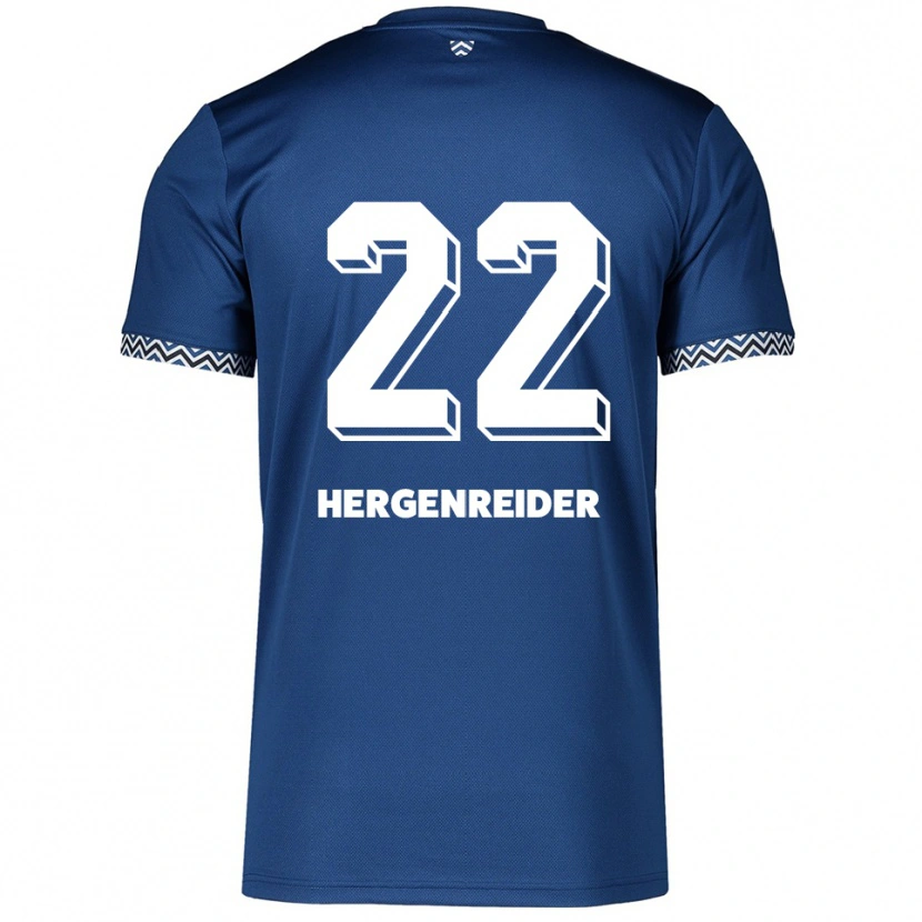 Danxen Män Lennart Hergenreider #22 Marinblå Vit Hemmatröja Matchtröjor 2025/26 Tröjor T-Tröja