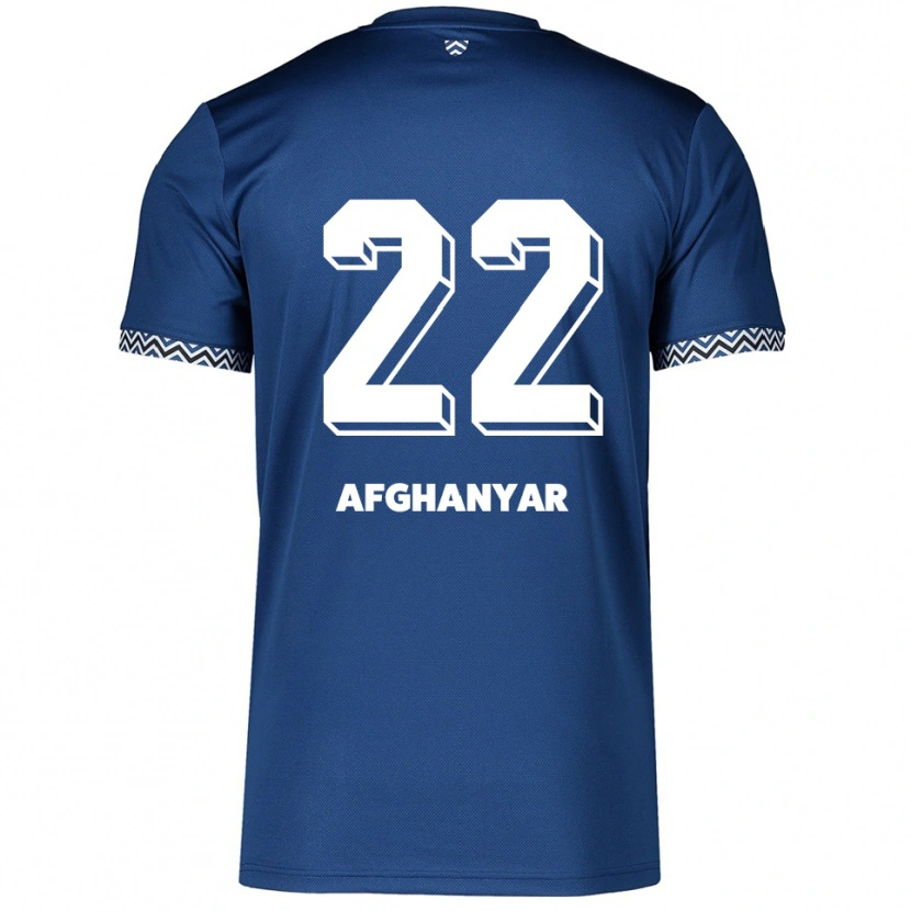 Danxen Män Bellal Afghanyar #22 Marinblå Vit Hemmatröja Matchtröjor 2025/26 Tröjor T-Tröja