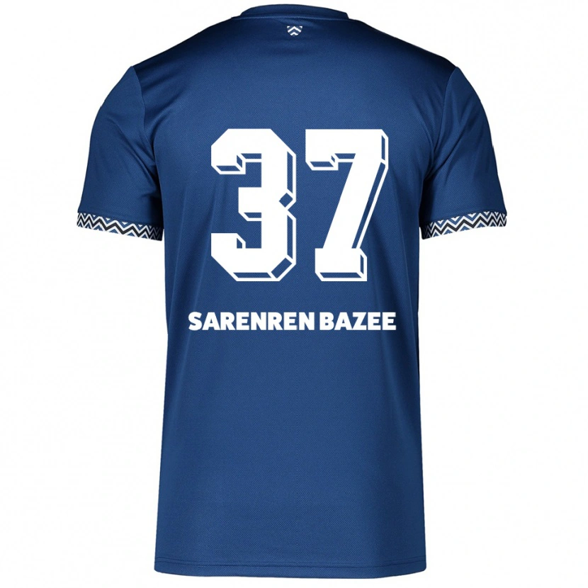Danxen Män Noah Sarenren Bazee #37 Marinblå Vit Hemmatröja Matchtröjor 2025/26 Tröjor T-Tröja