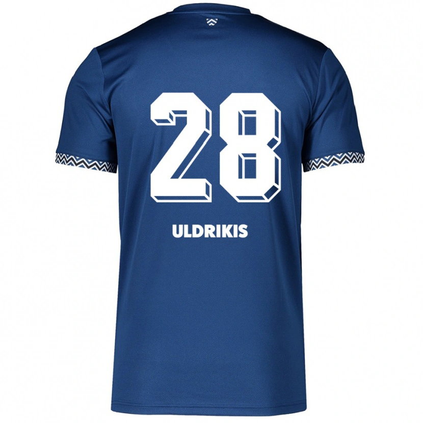 Danxen Män Roberts Uldrikis #28 Marinblå Vit Hemmatröja Matchtröjor 2025/26 Tröjor T-Tröja