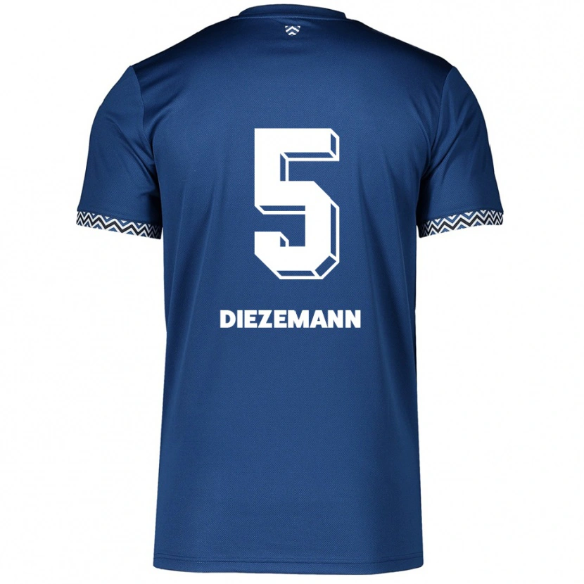 Danxen Män Yoost Diezemann #5 Marinblå Vit Hemmatröja Matchtröjor 2025/26 Tröjor T-Tröja