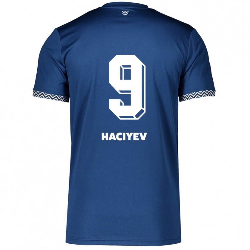 Danxen Män Ceyhun Haciyev #9 Marinblå Vit Hemmatröja Matchtröjor 2025/26 Tröjor T-Tröja