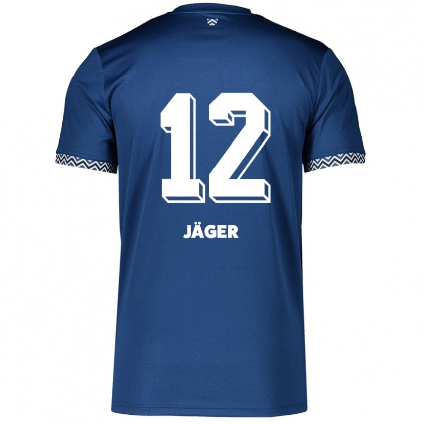 Danxen Män Mino Jäger #12 Marinblå Vit Hemmatröja Matchtröjor 2025/26 Tröjor T-Tröja