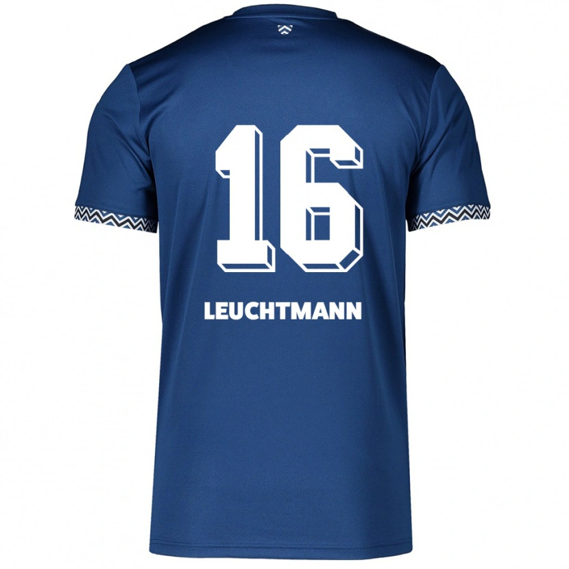 Danxen Män Jana Leuchtmann #16 Marinblå Vit Hemmatröja Matchtröjor 2025/26 Tröjor T-Tröja