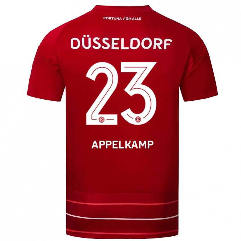 Danxen Män Shinta Appelkamp #23 Röd Vit Hemmatröja Matchtröjor 2025/26 Tröjor T-Tröja