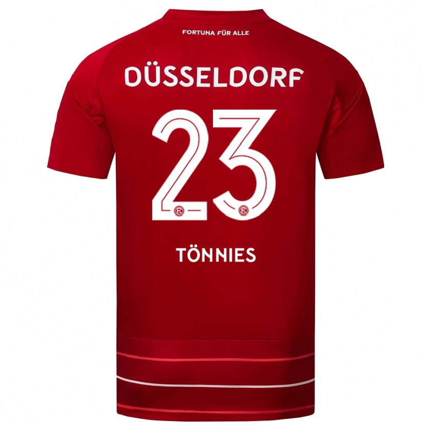 Danxen Män Conor Tönnies #23 Röd Vit Hemmatröja Matchtröjor 2025/26 Tröjor T-Tröja