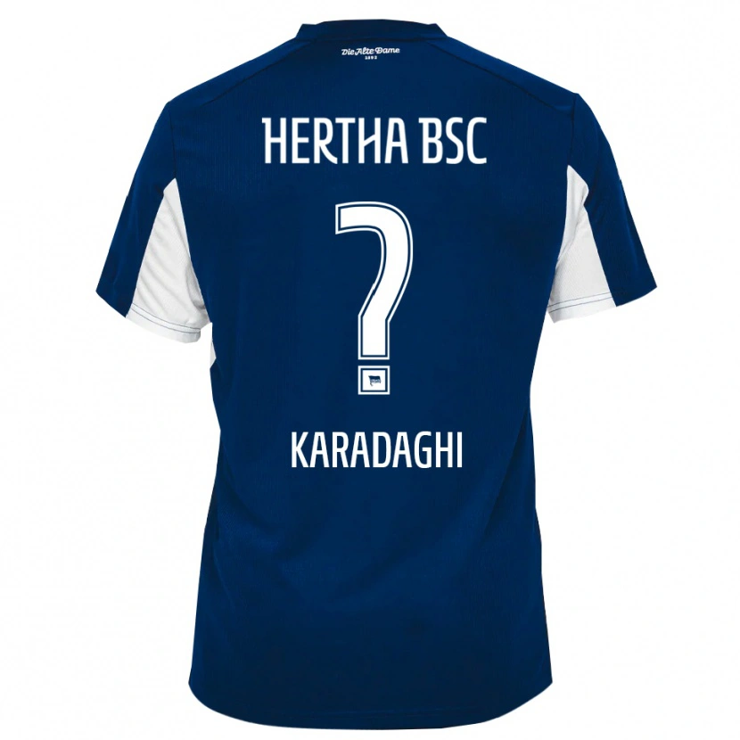 Danxen Män Faruk Karadaghi #0 Vit Blå Hemmatröja Matchtröjor 2025/26 Tröjor T-Tröja