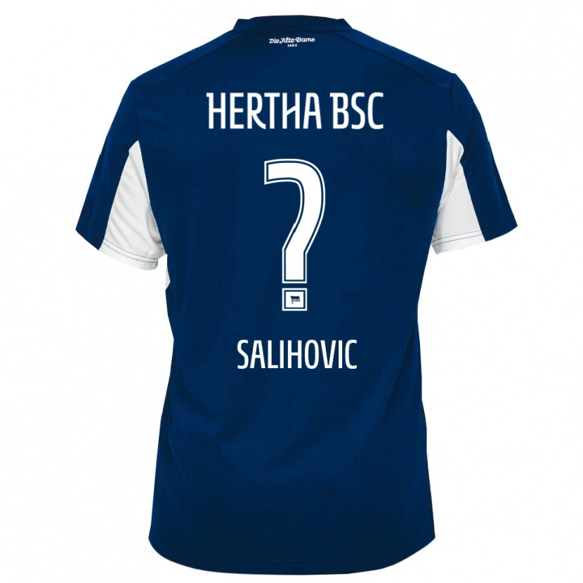 Danxen Män Mirza Salihovic #0 Vit Blå Hemmatröja Matchtröjor 2025/26 Tröjor T-Tröja