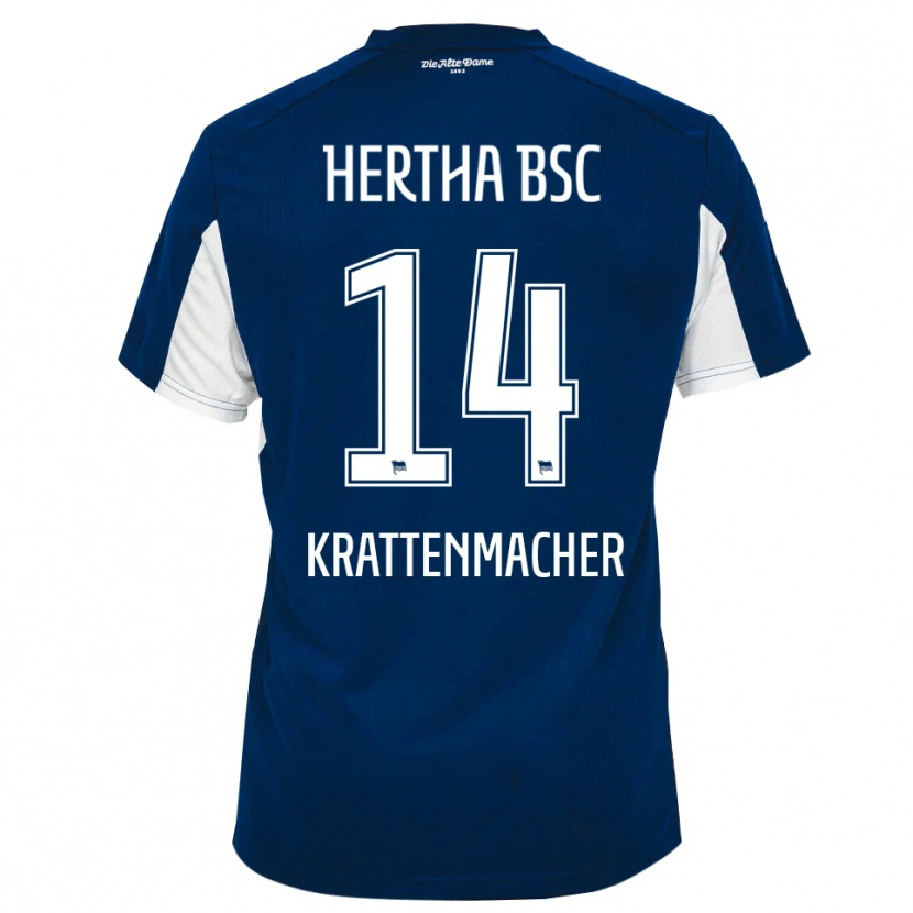 Danxen Män Maurice Krattenmacher #14 Vit Blå Hemmatröja Matchtröjor 2025/26 Tröjor T-Tröja