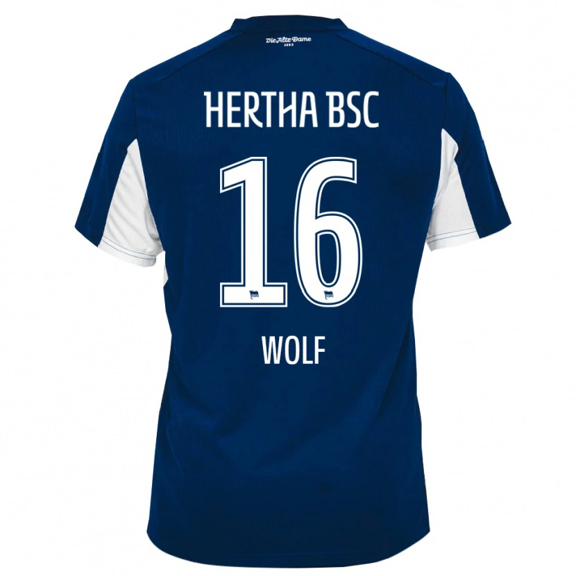 Danxen Män Colin Wolf #16 Vit Blå Hemmatröja Matchtröjor 2025/26 Tröjor T-Tröja