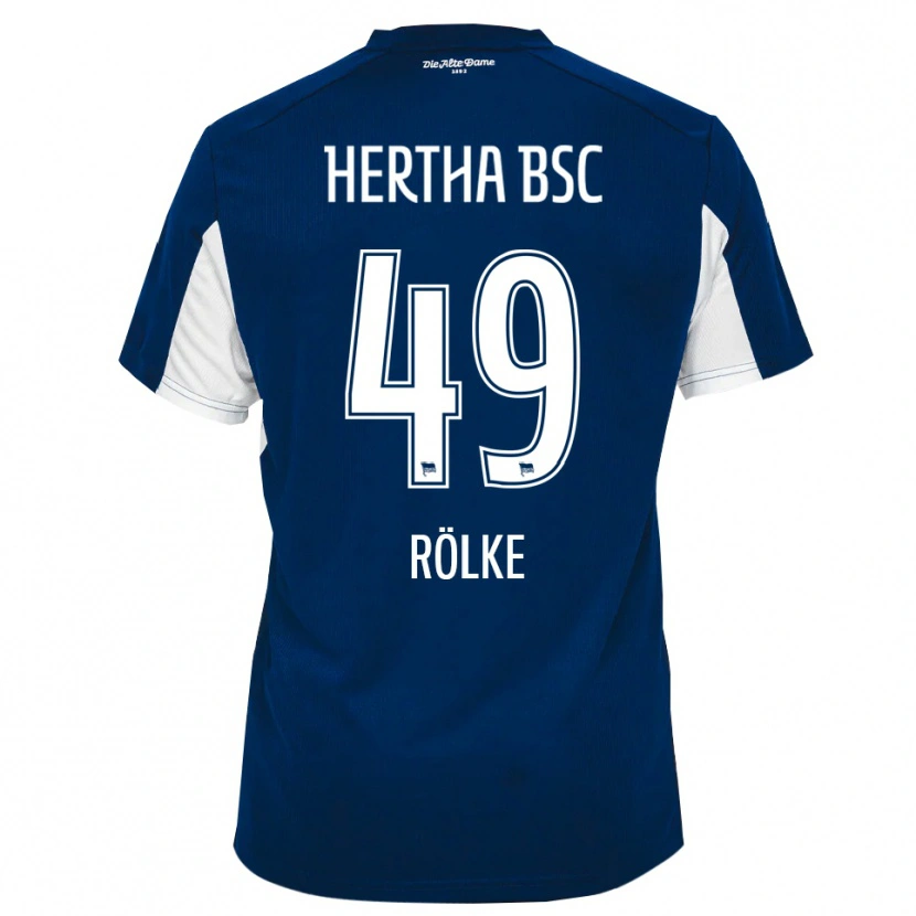 Danxen Män Oliver Rölke #49 Vit Blå Hemmatröja Matchtröjor 2025/26 Tröjor T-Tröja