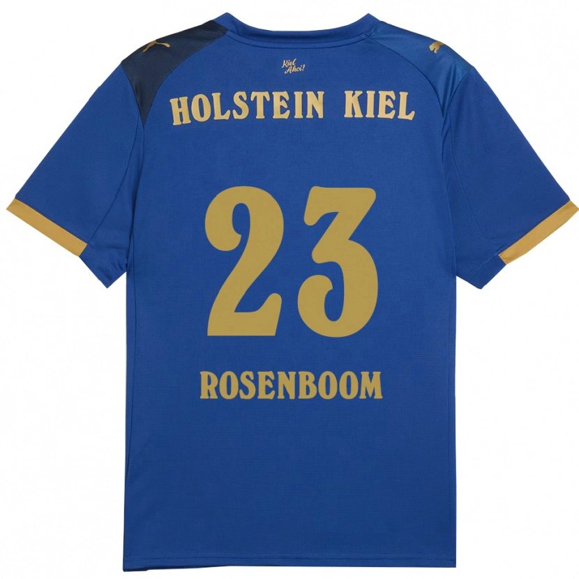 Danxen Män Lasse Rosenboom #23 Blå Guld Hemmatröja Matchtröjor 2025/26 Tröjor T-Tröja