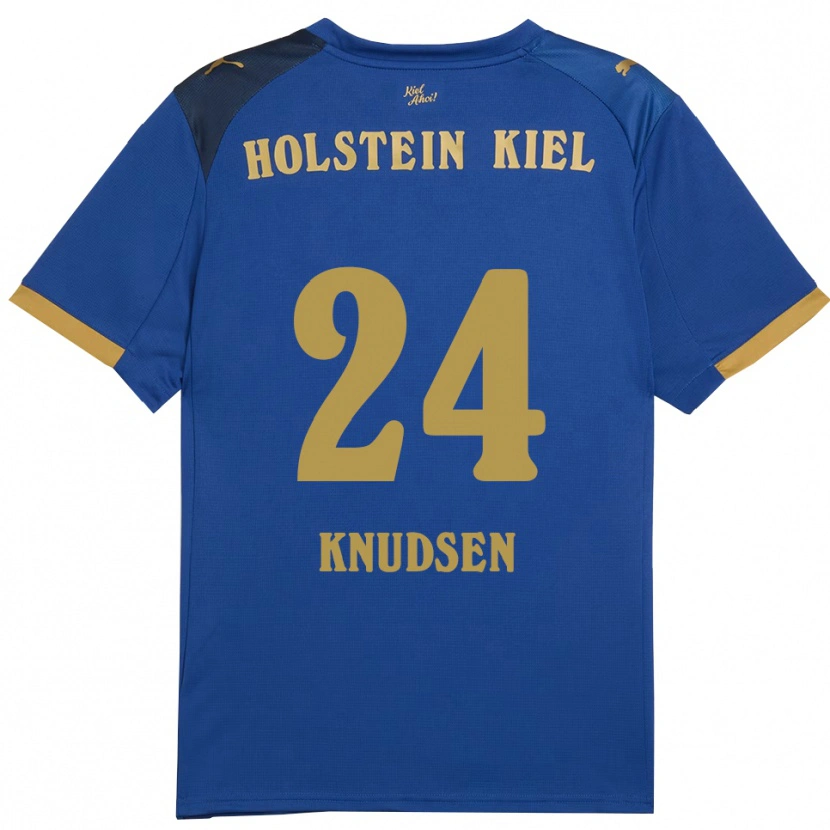 Danxen Män Magnus Knudsen #24 Blå Guld Hemmatröja Matchtröjor 2025/26 Tröjor T-Tröja