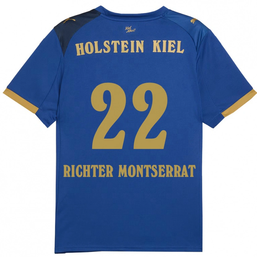 Danxen Män Mark Richter Montserrat #22 Blå Guld Hemmatröja Matchtröjor 2025/26 Tröjor T-Tröja