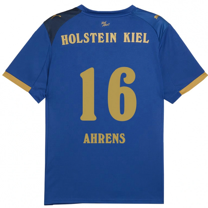 Danxen Män Jonas Ahrens #16 Blå Guld Hemmatröja Matchtröjor 2025/26 Tröjor T-Tröja