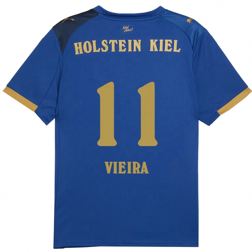 Danxen Män Leandro Vieira #11 Blå Guld Hemmatröja Matchtröjor 2025/26 Tröjor T-Tröja