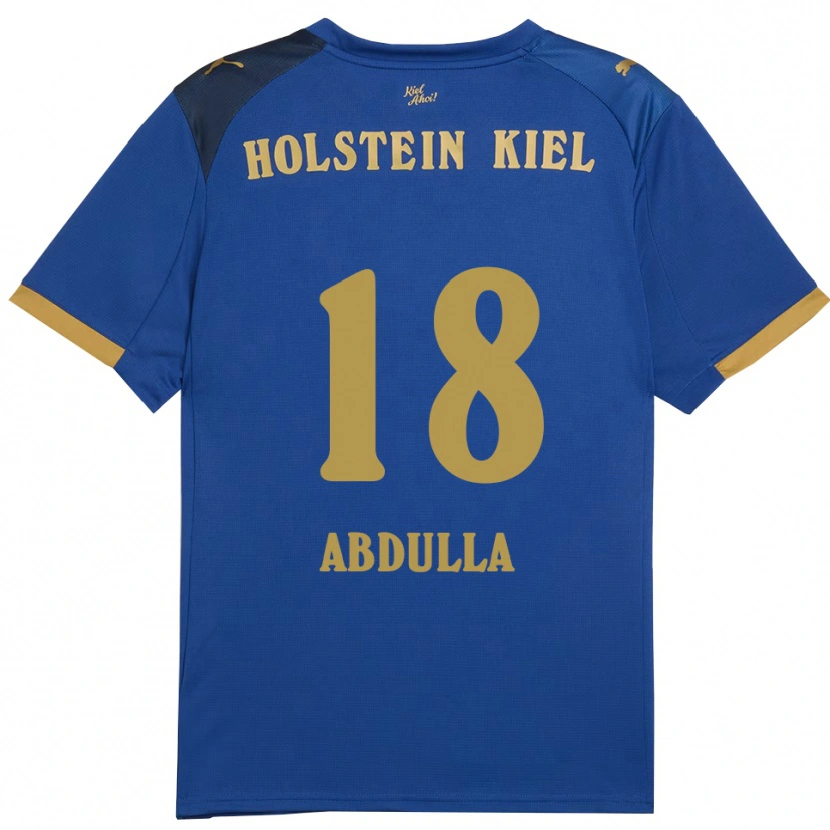 Danxen Män Ali Abdulla #18 Blå Guld Hemmatröja Matchtröjor 2025/26 Tröjor T-Tröja