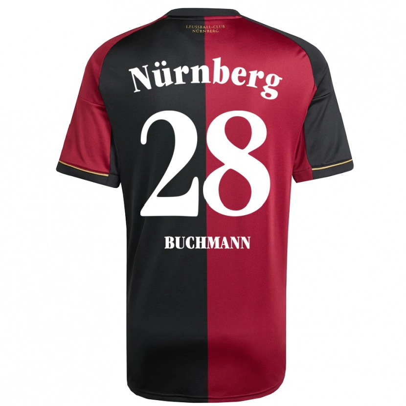Danxen Män Tarek Buchmann #28 Vinröd Svart Hemmatröja Matchtröjor 2025/26 Tröjor T-Tröja