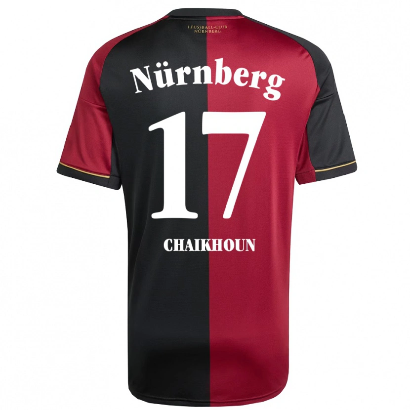 Danxen Män Ayoub Chaikhoun #17 Vinröd Svart Hemmatröja Matchtröjor 2025/26 Tröjor T-Tröja
